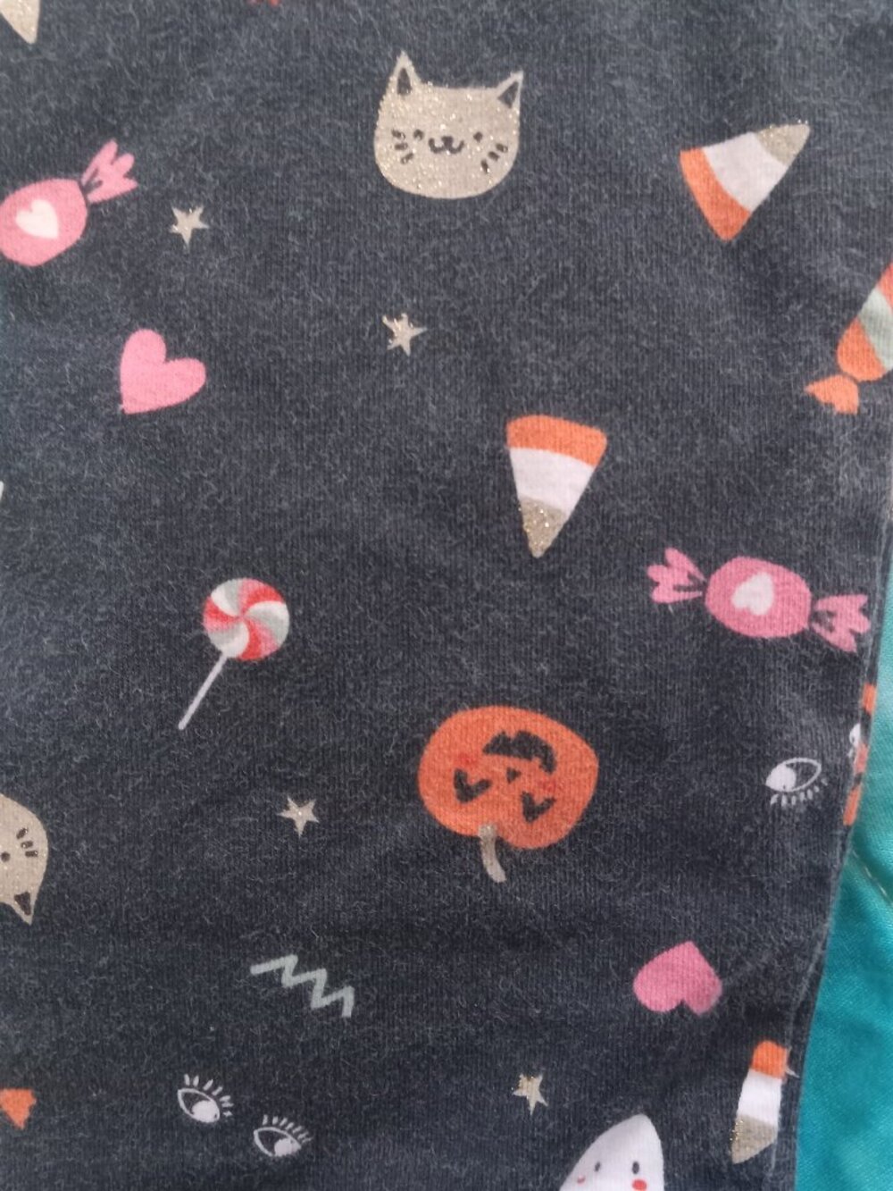 Carter's Girl's size 14 Halloween Print Leggings Candy, Cats, Pumpkins, Ghosts